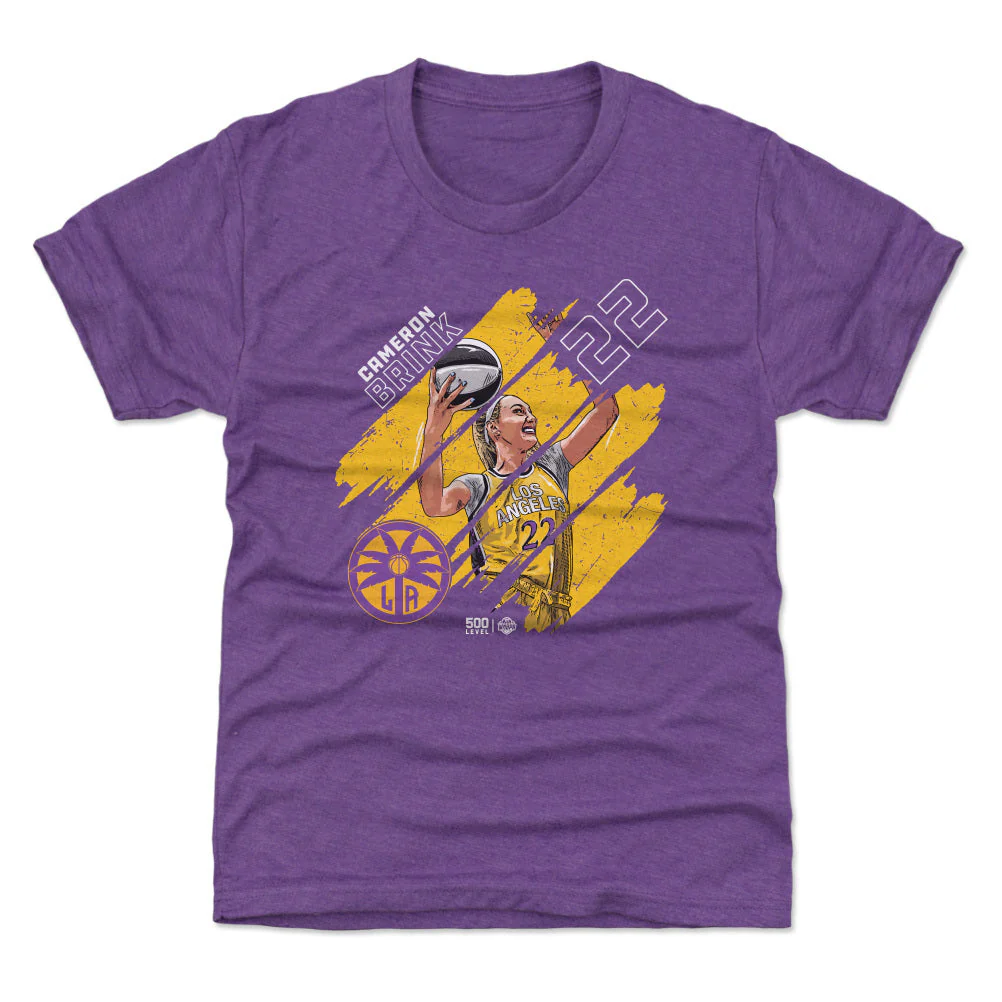 Cameron Brink Los Angeles Sparks Stripes WHT - Image 2
