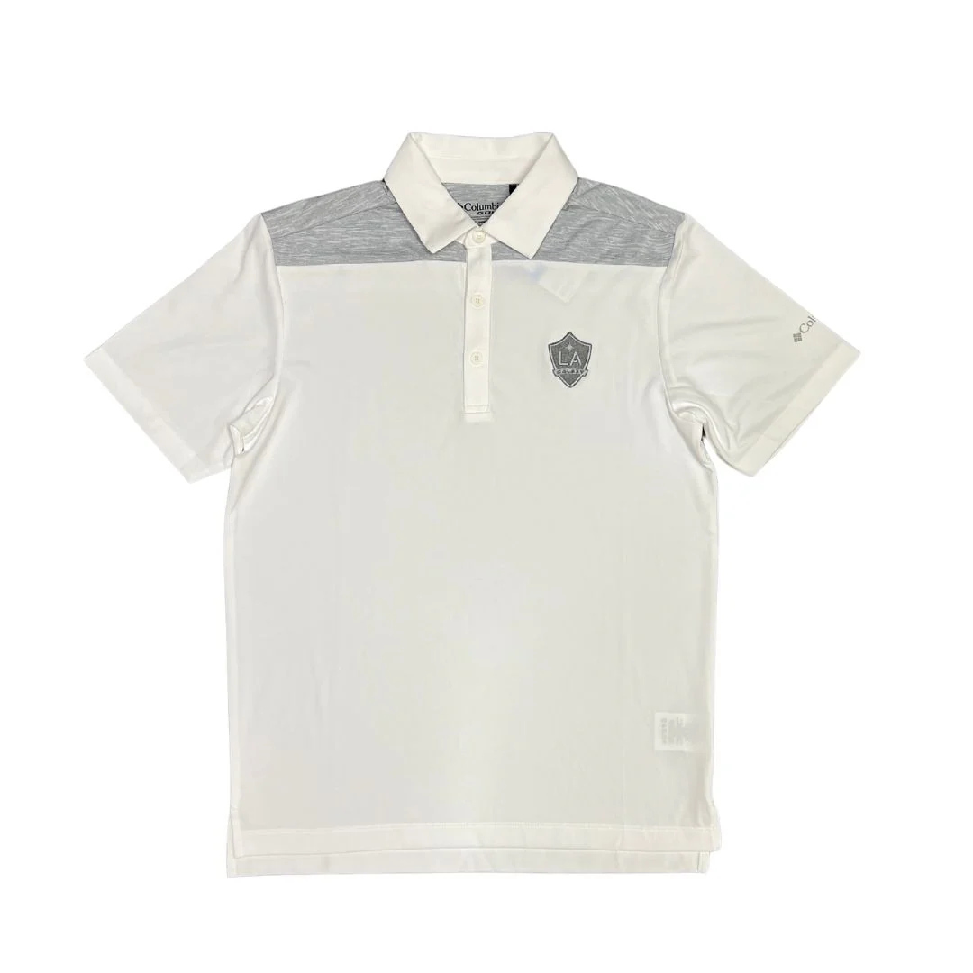 LA Galaxy 2020 Columbia Utility White Polo T-Shirt