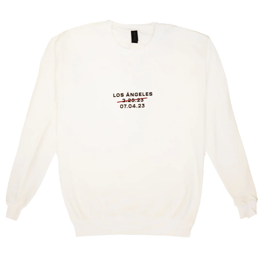 LA Galaxy 2023 Newspaper White Crewneck