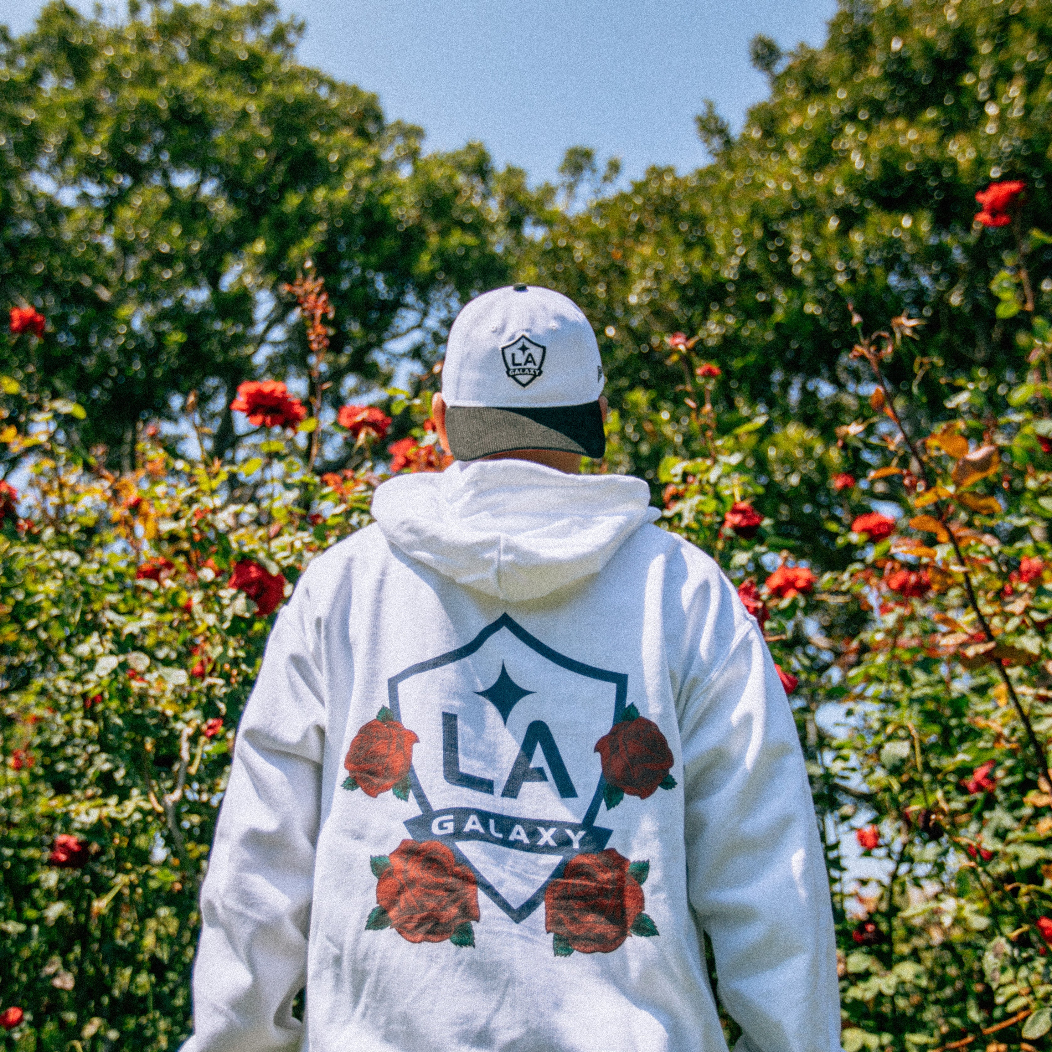 LA Galaxy 2023 Rose White Hoodie - Image 2