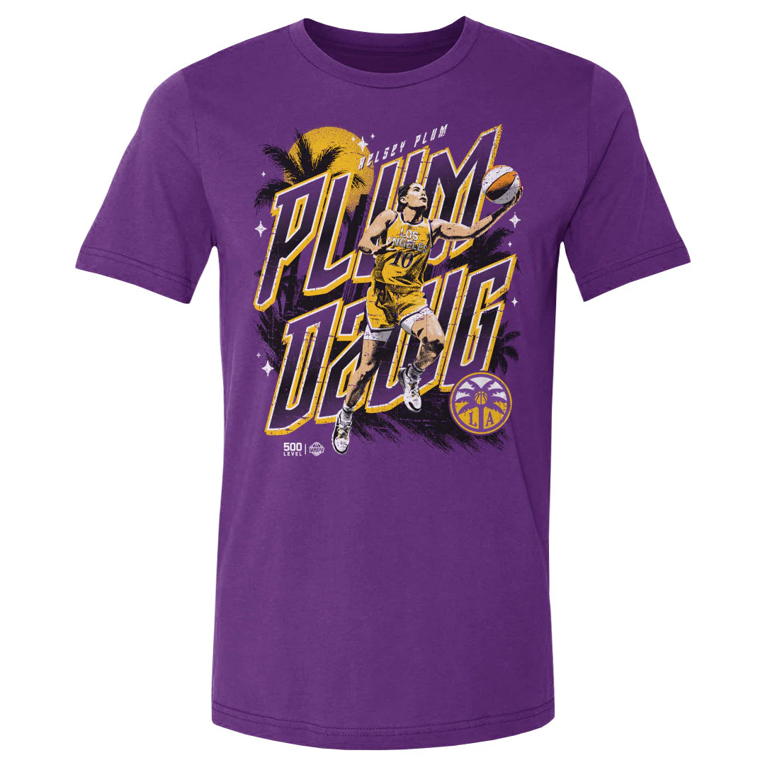 Kelsey Plum Los Angeles Sparks Plum Dawg WHT