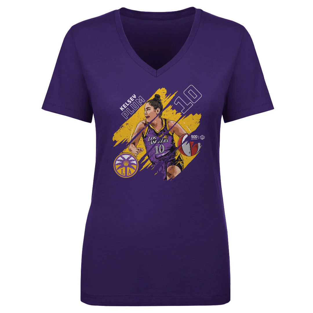 Kelsey Plum Los Angeles Sparks Stripes WHT - Image 2