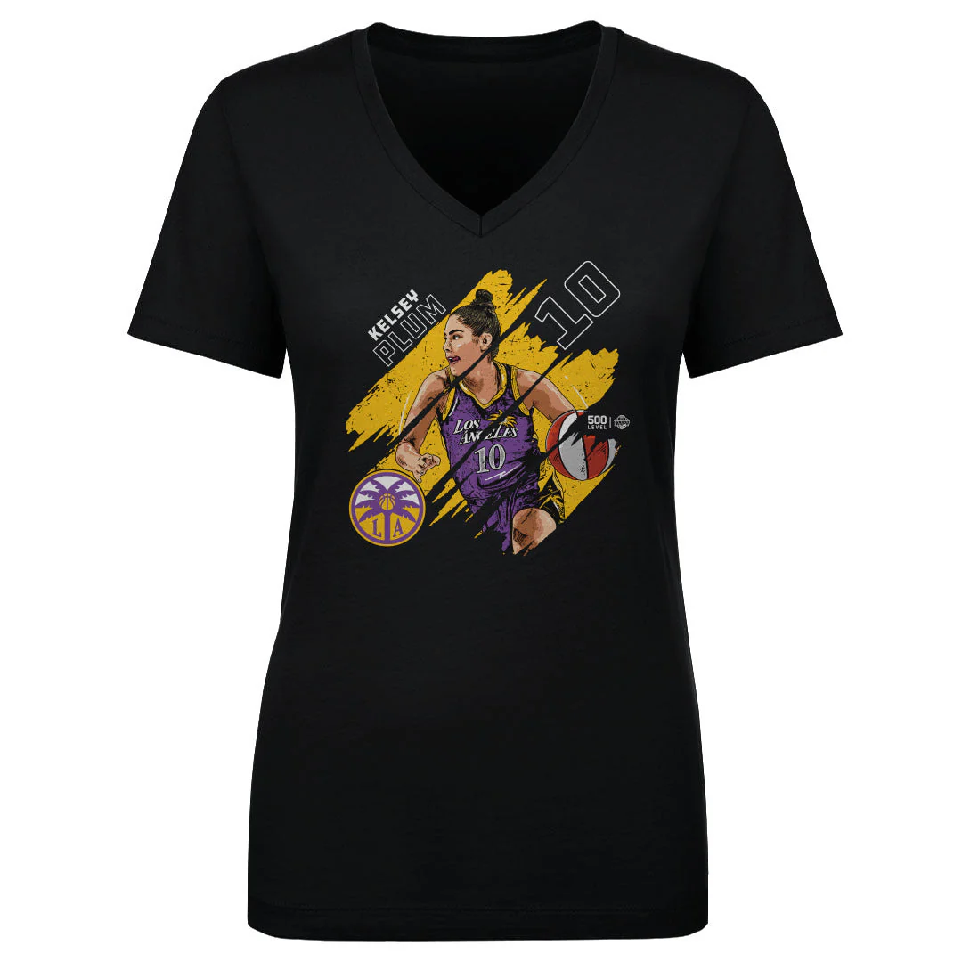 Kelsey Plum Los Angeles Sparks Stripes WHT - Image 3