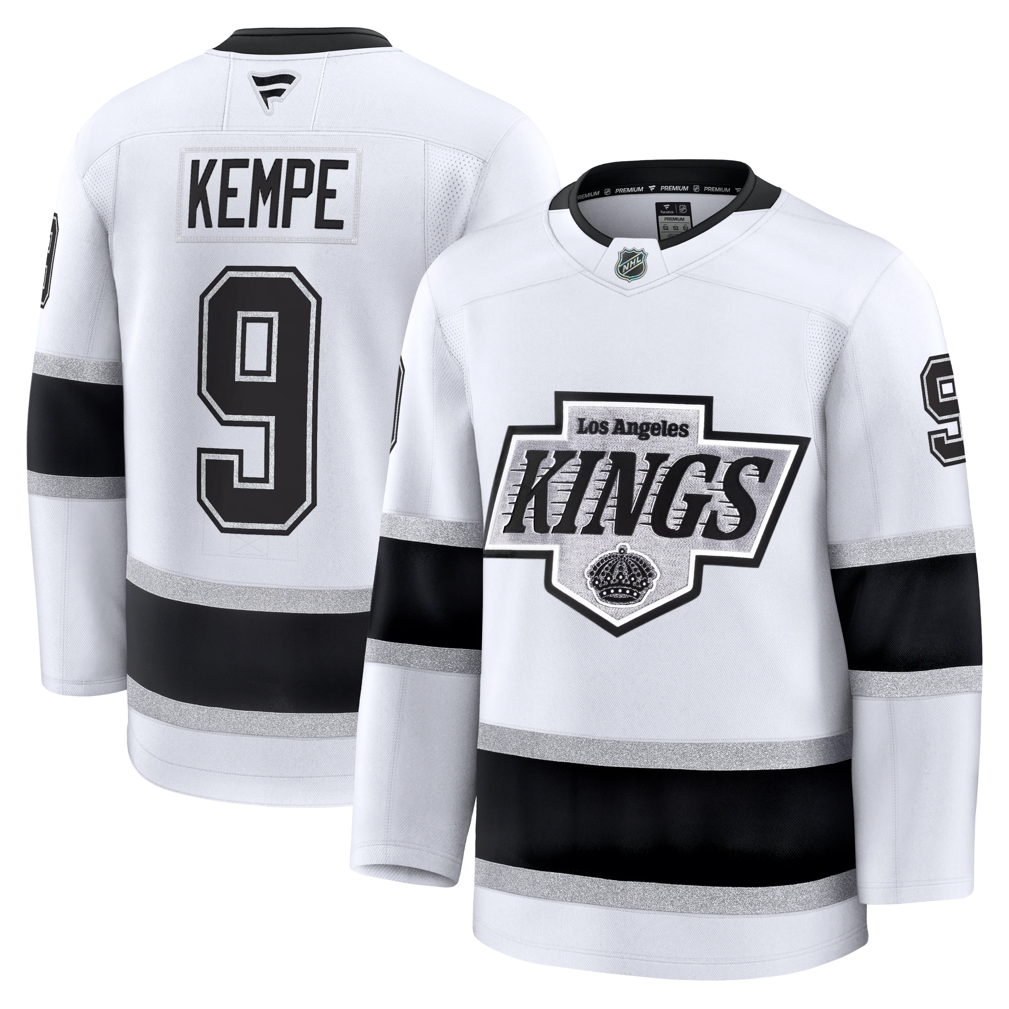 Kings Adrian Kempe Premium White Away Jersey - Image 3