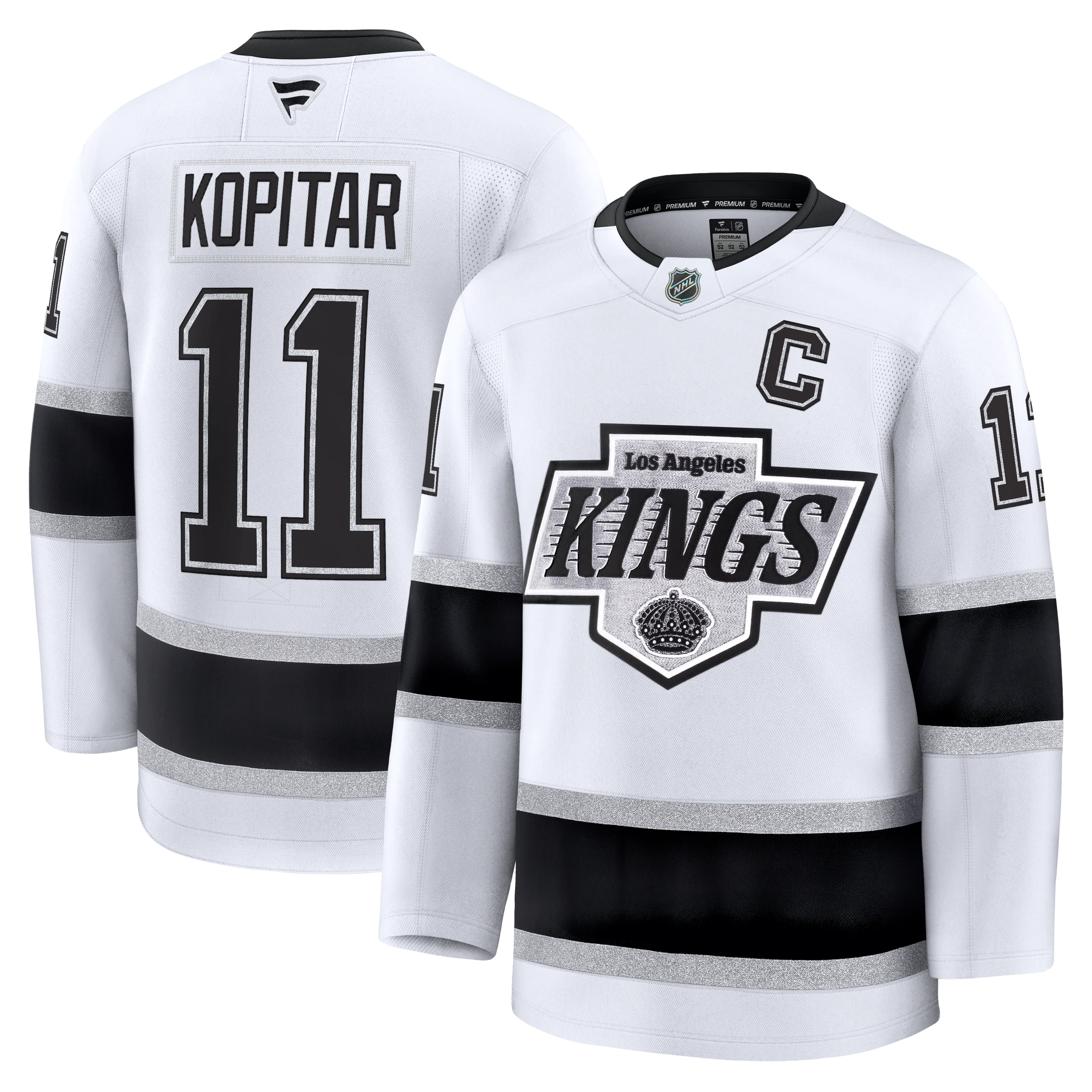 Kings Anže Kopitar Premium White Away Jersey - Image 3