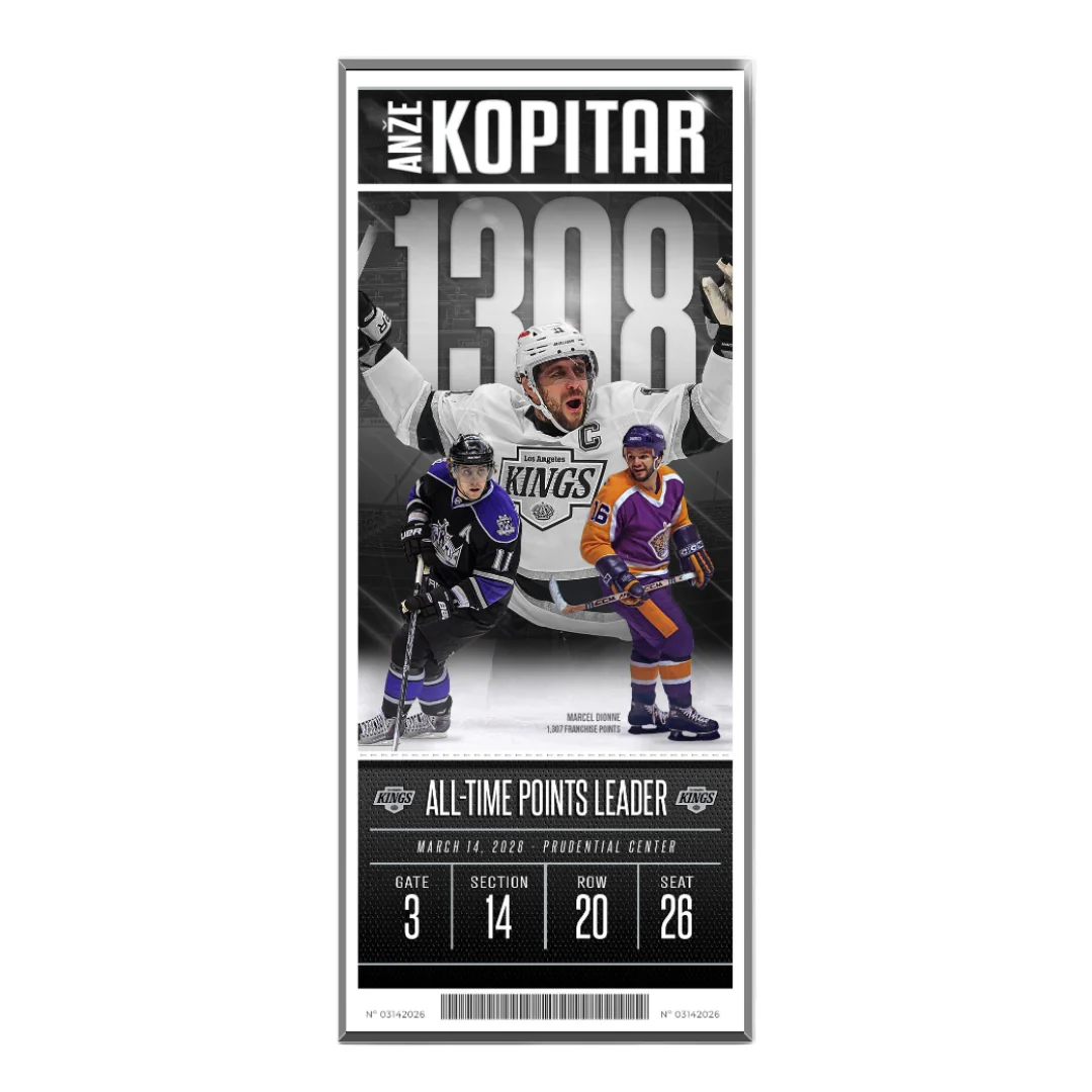 Kings Kopitar 1308 Points Leader Commemorative Ticket - Image 2