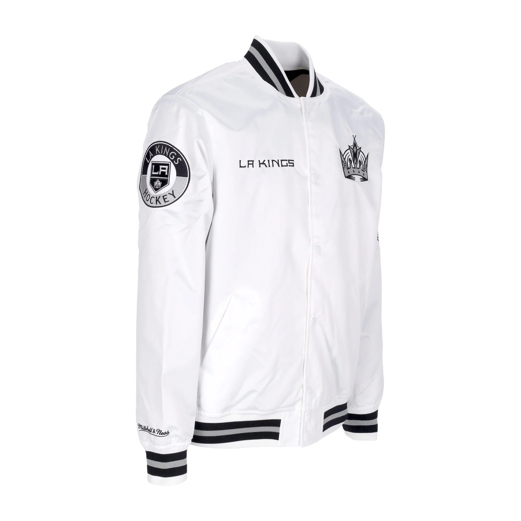 Kings Mitchell & Ness Hometown Lightweight White Satin Jacket - Image 3