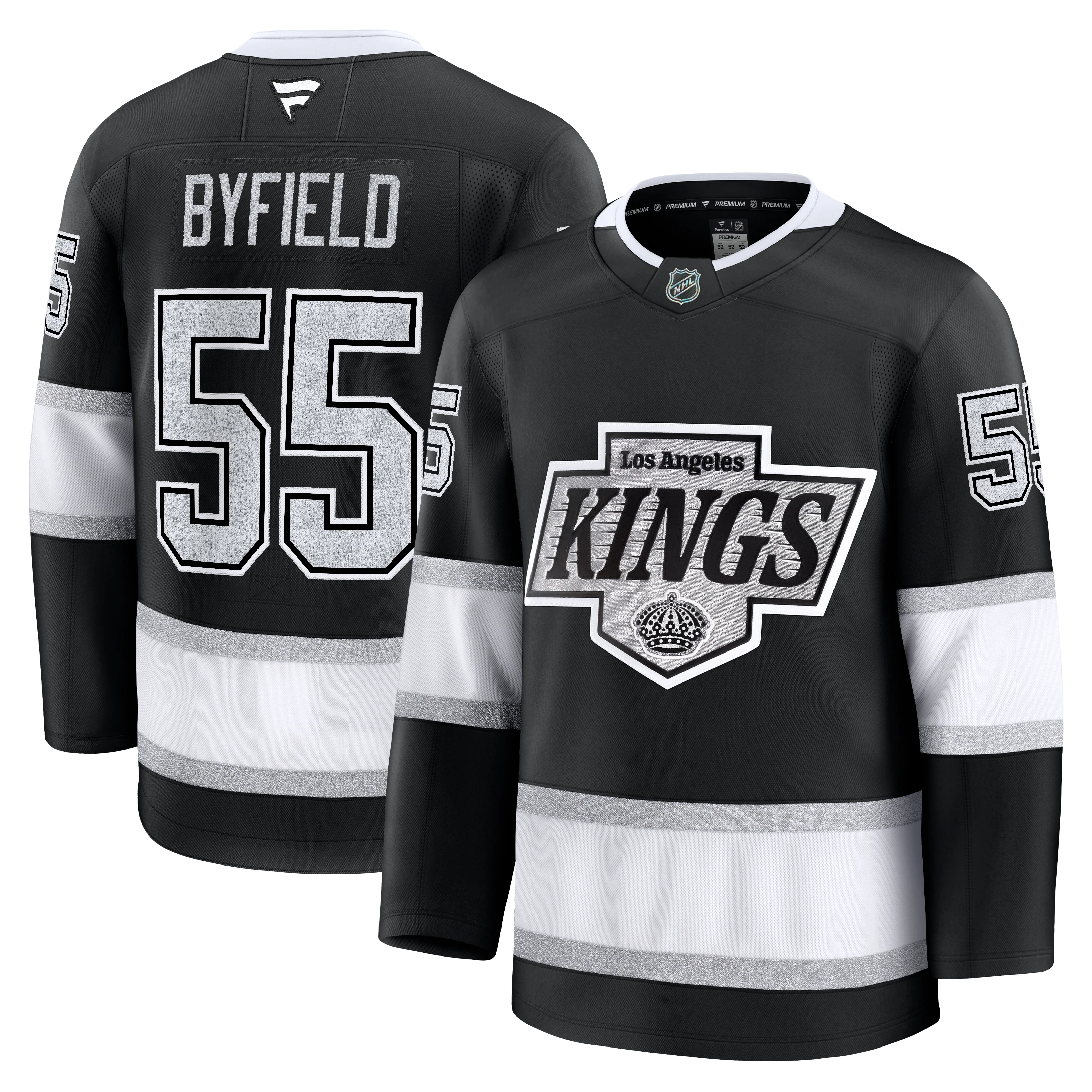Kings Quinton Byfield Premium Black Home Jersey - Image 3