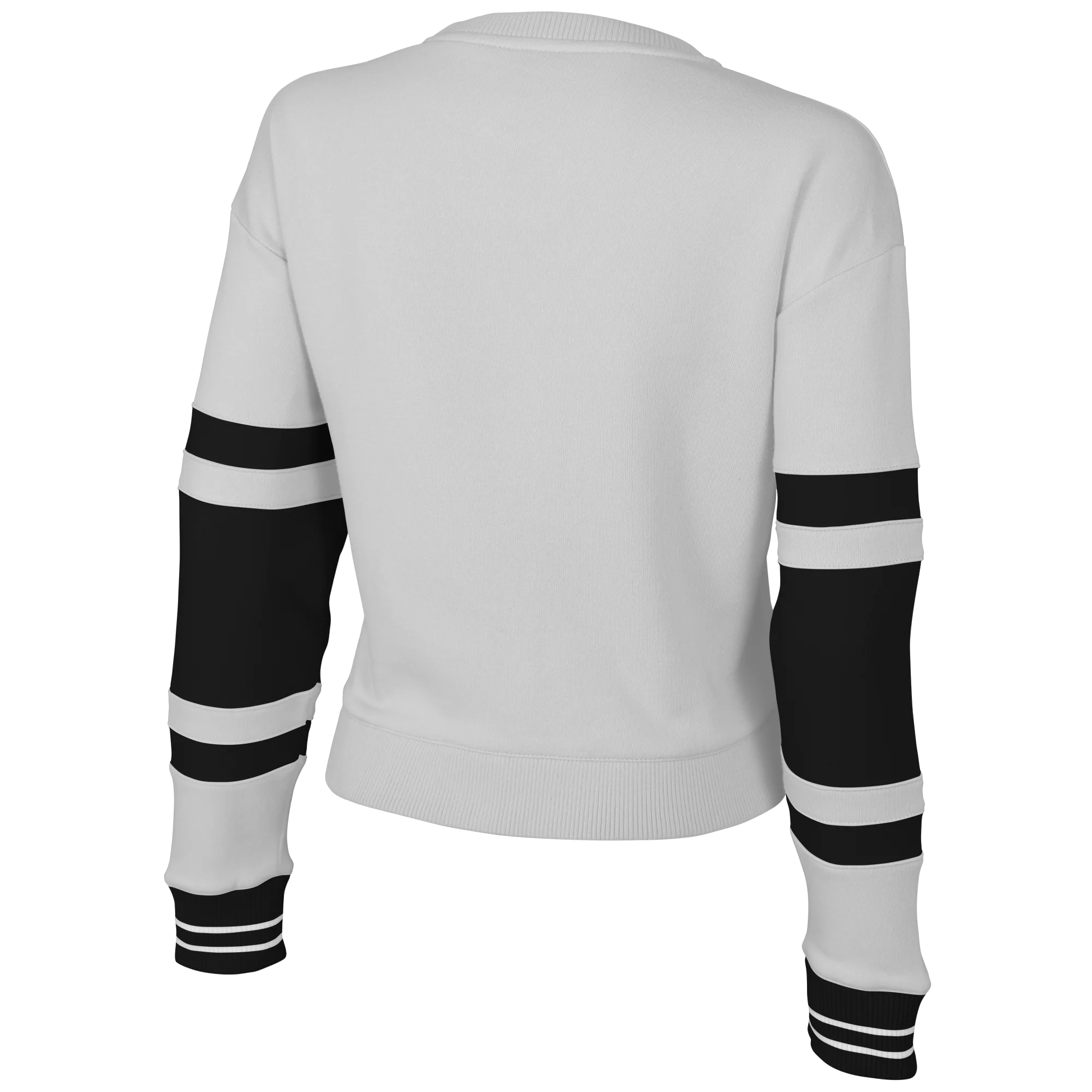 Kings Women Stadium Essentials NHL Scrimmage White Cropped Long Sleeve Shirt - Image 2