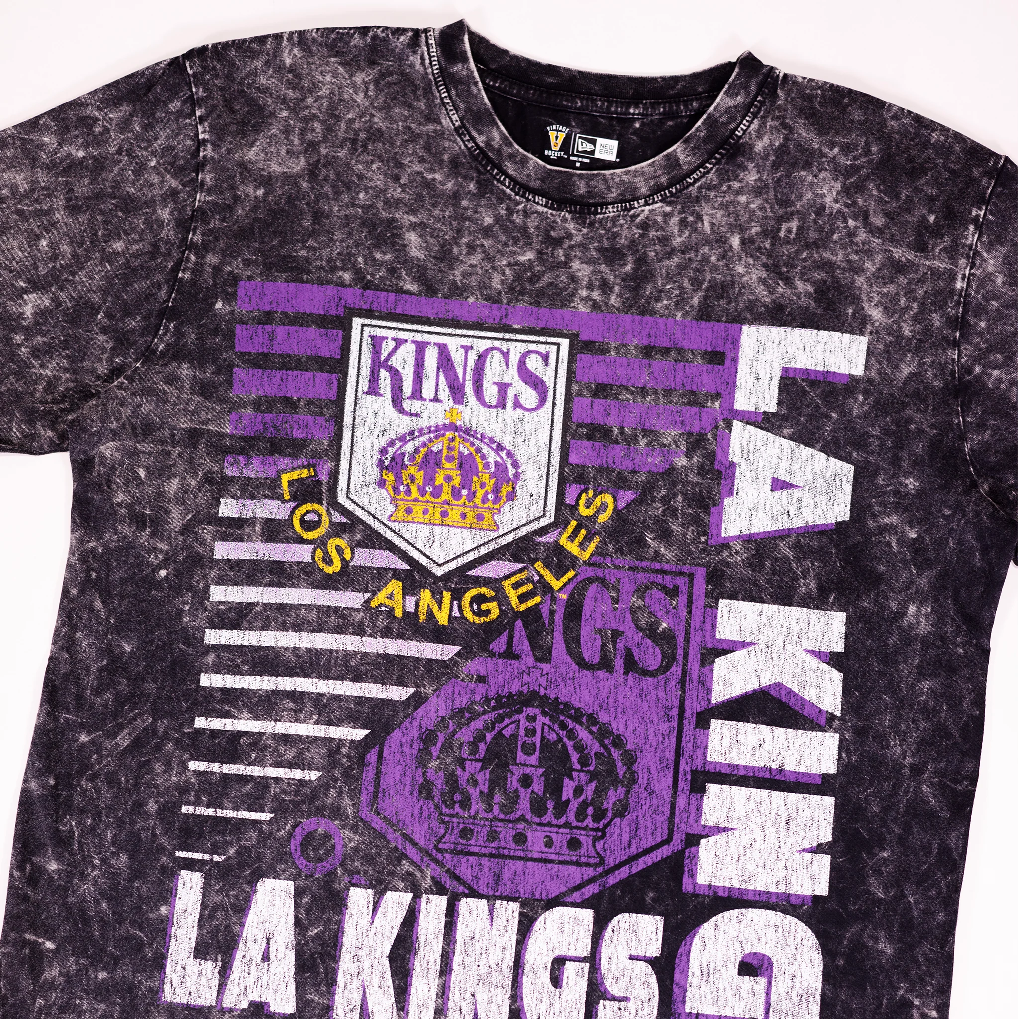 KINGS THRWBK VNTG LOGO ACID WASH SS TOP - Image 2
