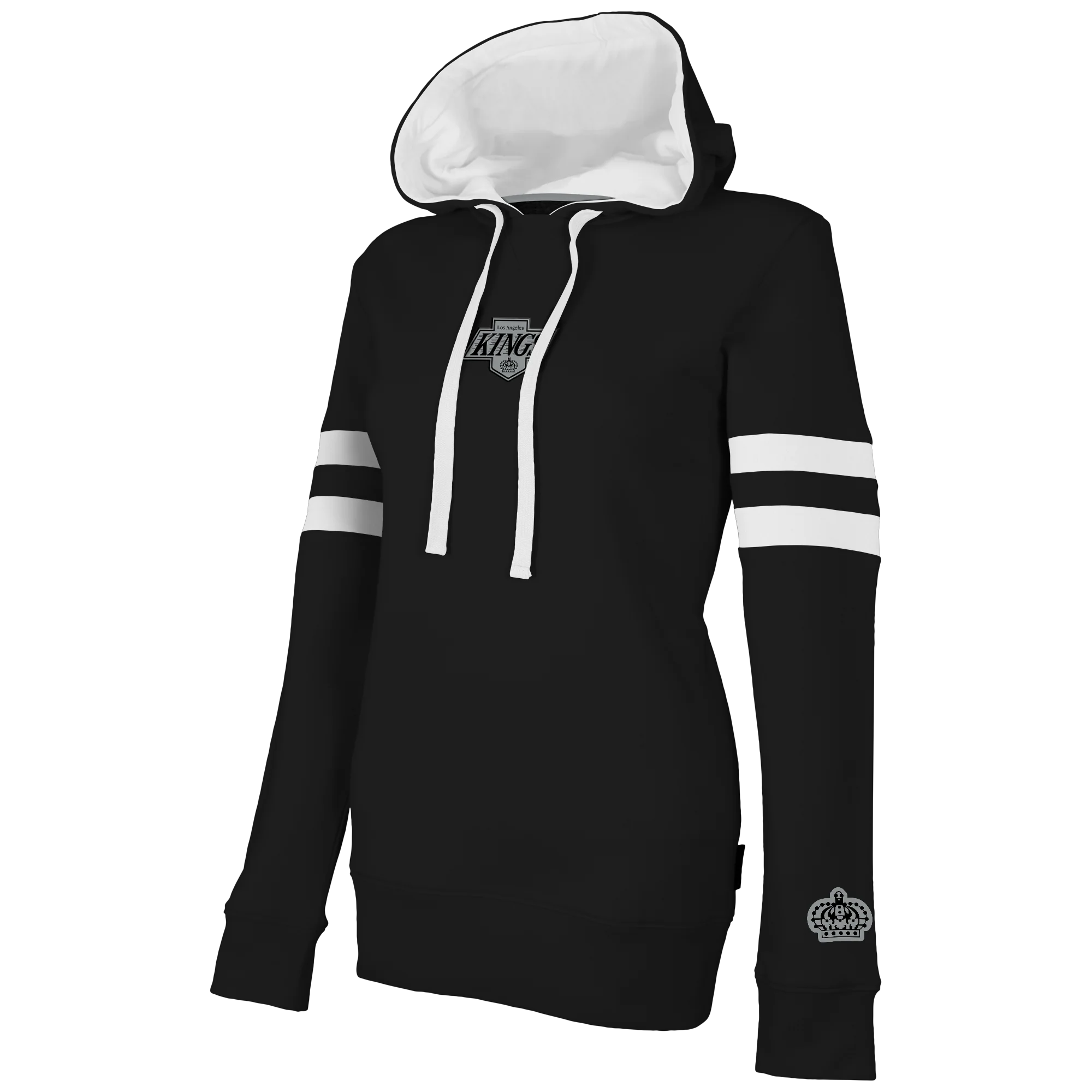 Kings Women Stadium Essentials NHL Road Game Fleece Black Hoodie
