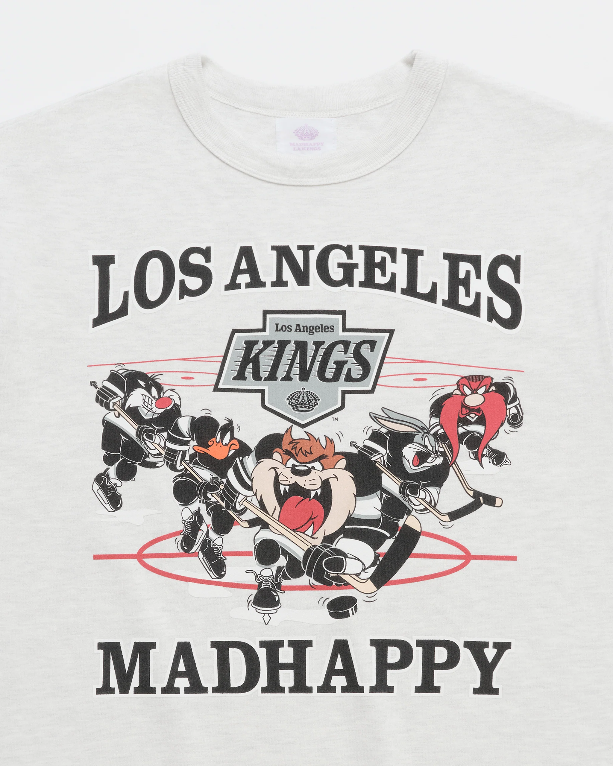 KINGS X MADHAPPY HEAVYWEIGHT UNISEX TEE ASH - Image 2