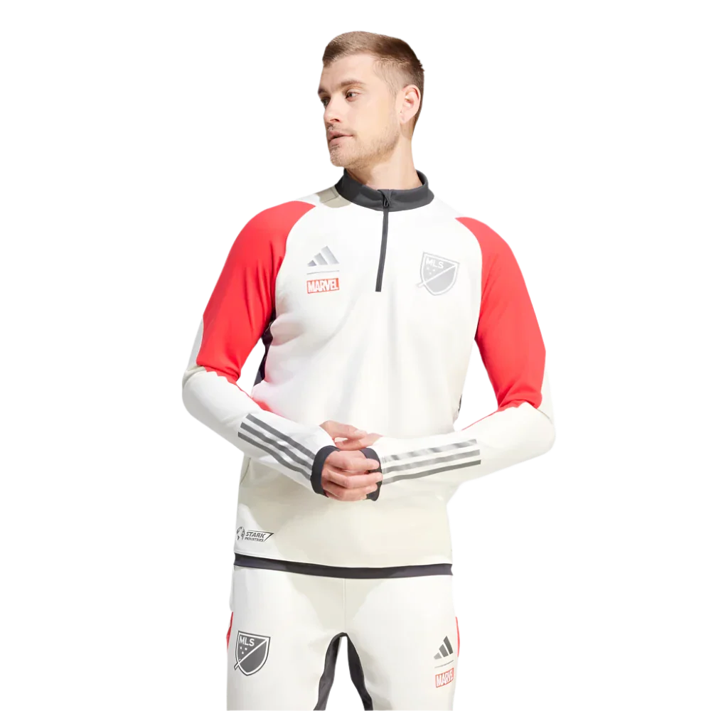 LA Galaxy 2023 MLS All Star Training Cream Quarter Zip Jacket - Image 2