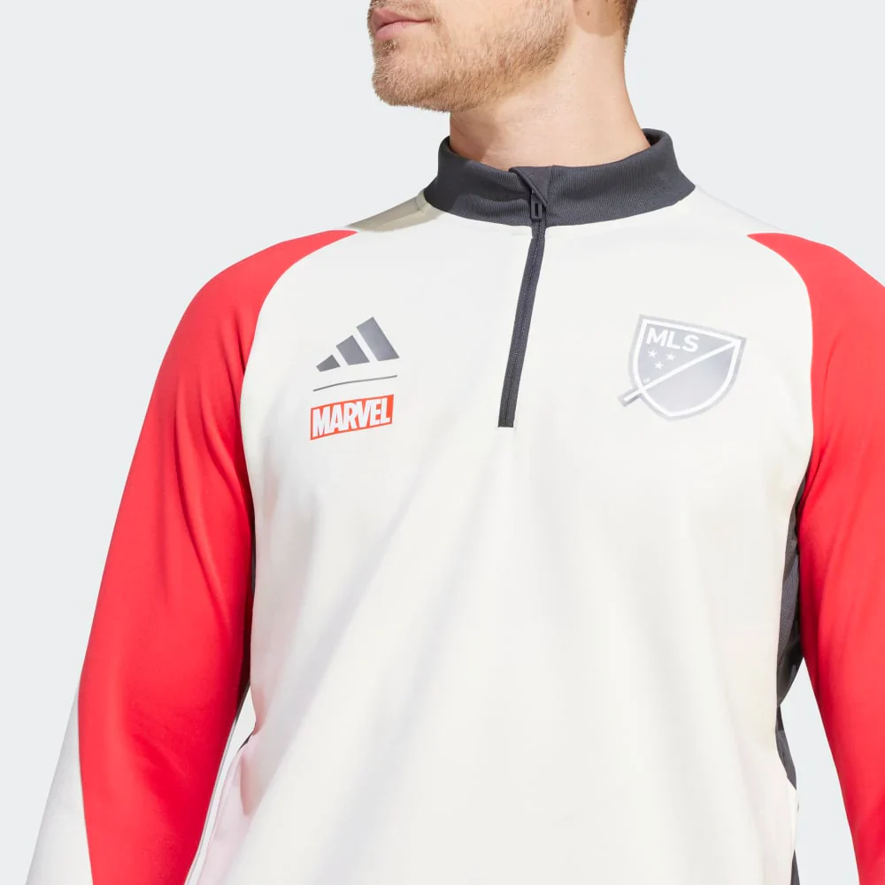 LA Galaxy 2023 MLS All Star Training Cream Quarter Zip Jacket - Image 5