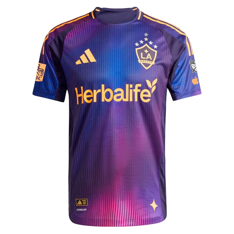 LA Galaxy adidas 25/26 Authentic Purple Rizon Secondary Kit Jersey - Image 2