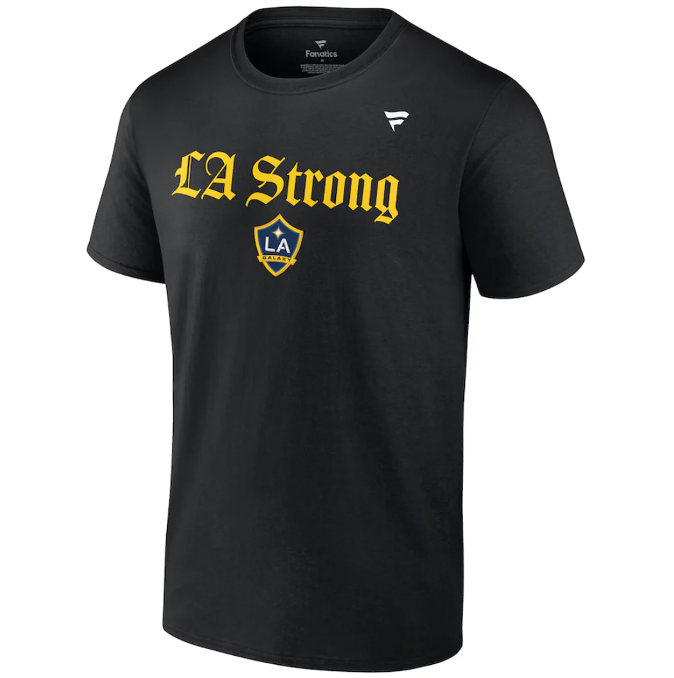 LA GALAXY 2025 FANATICS LA STRONG BLACK T-SHIRT - Image 2