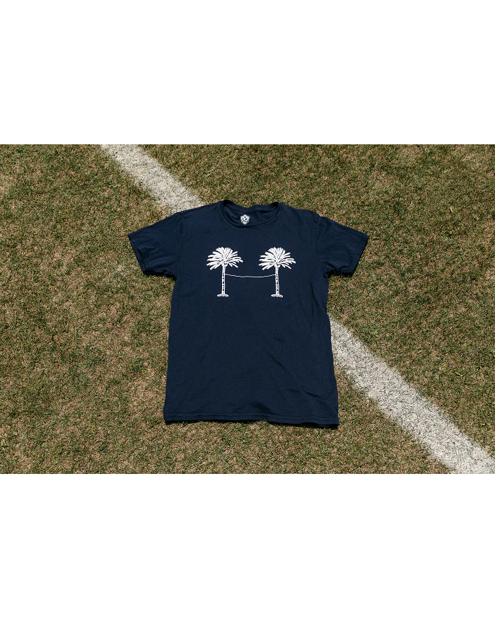 LA GALAXY ORIGINAL RETRO NAVY RETRO PALM TREE GOAL T-SHIRT - Image 3