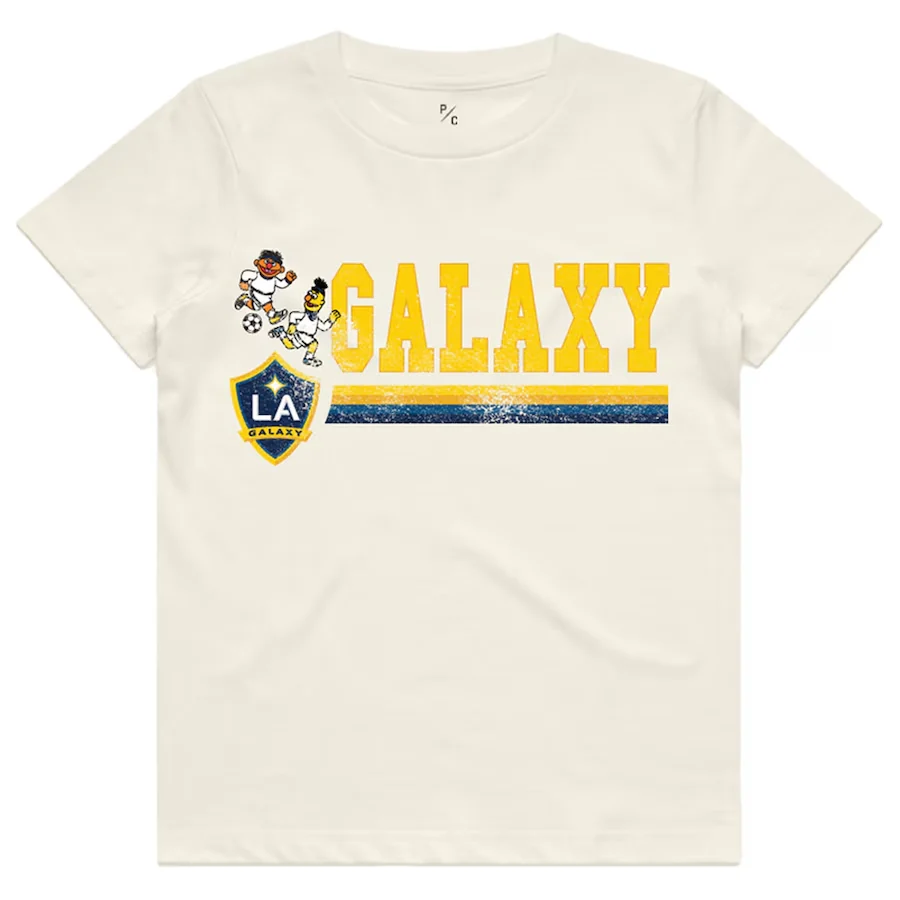 LA GALAXY x Sesame Street Youth Peace Collective Short Sleeve Tee - Cream