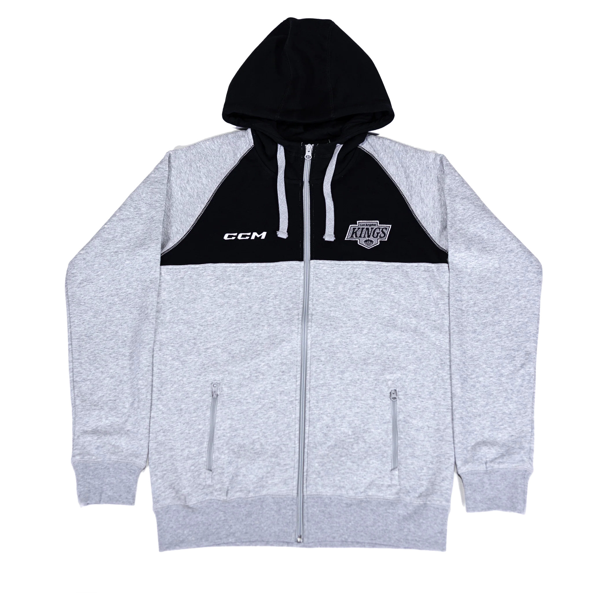Kings CCM Grey Badge Logo Full Zip Hoodie