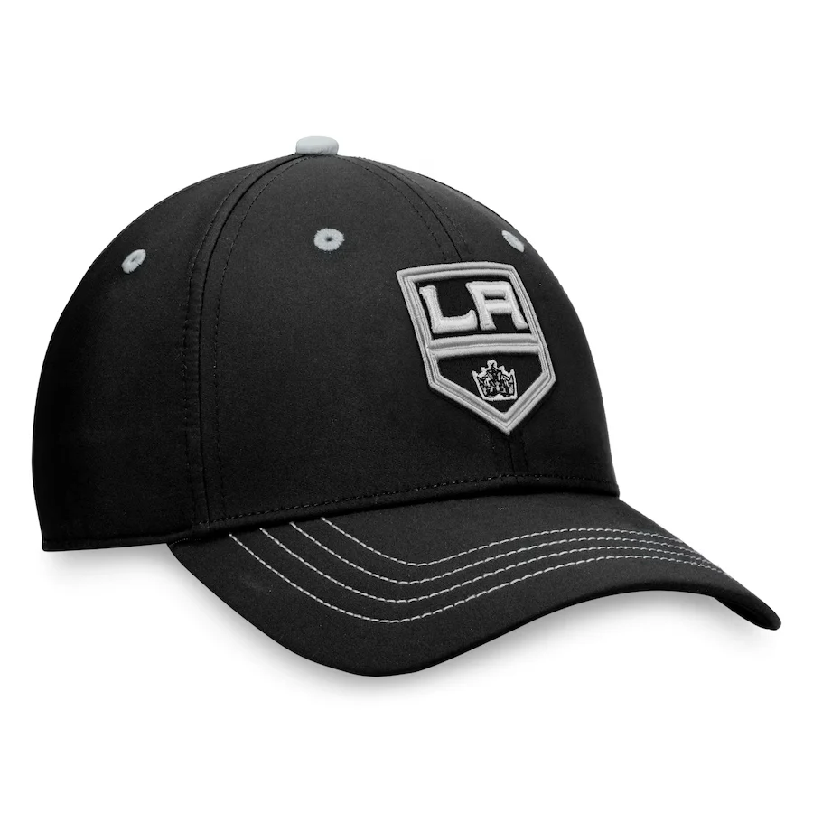 LA Kings Fanatics Authentic Pro Rink Structure Black Stretch Fit Hat - Image 3