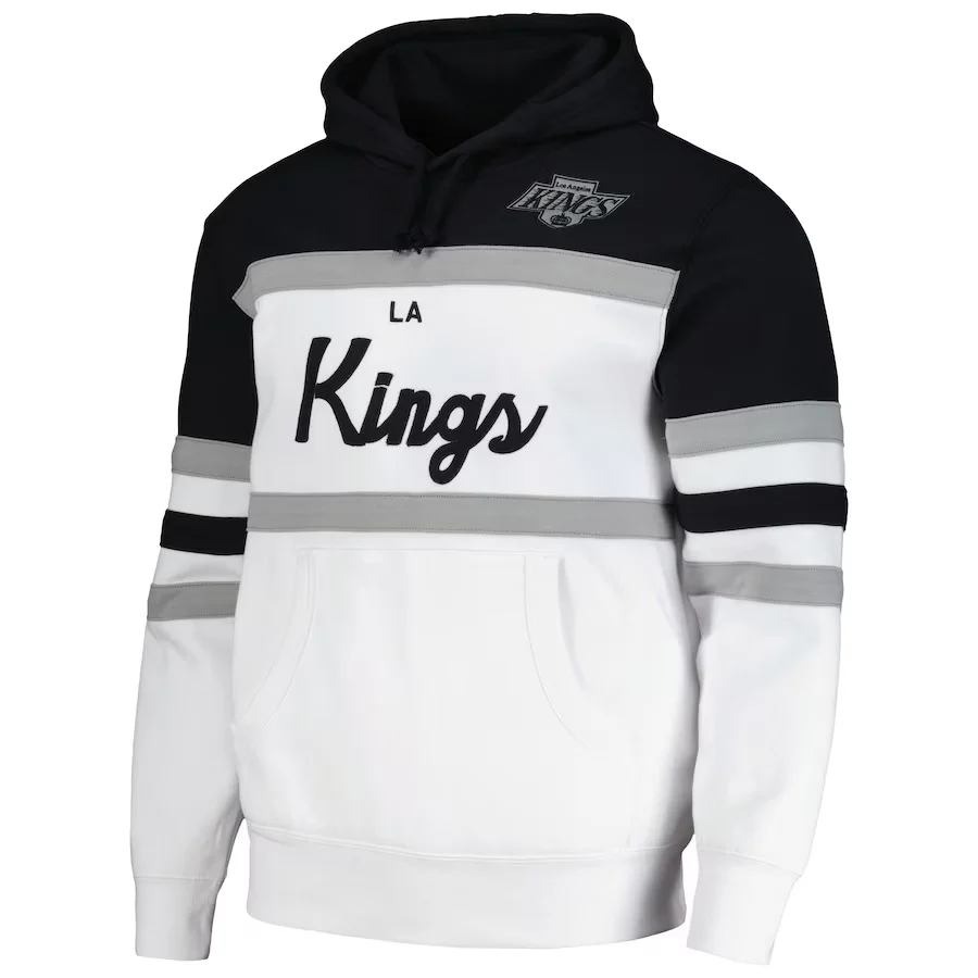 Kings Mitchell & Ness Head Coach Chevy Logo Black and White Hoodie