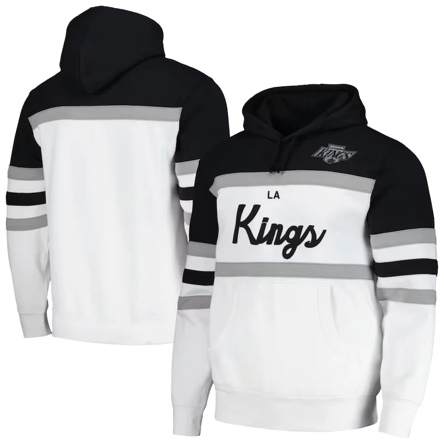 Kings Mitchell & Ness Head Coach Chevy Logo Black and White Hoodie - Image 5