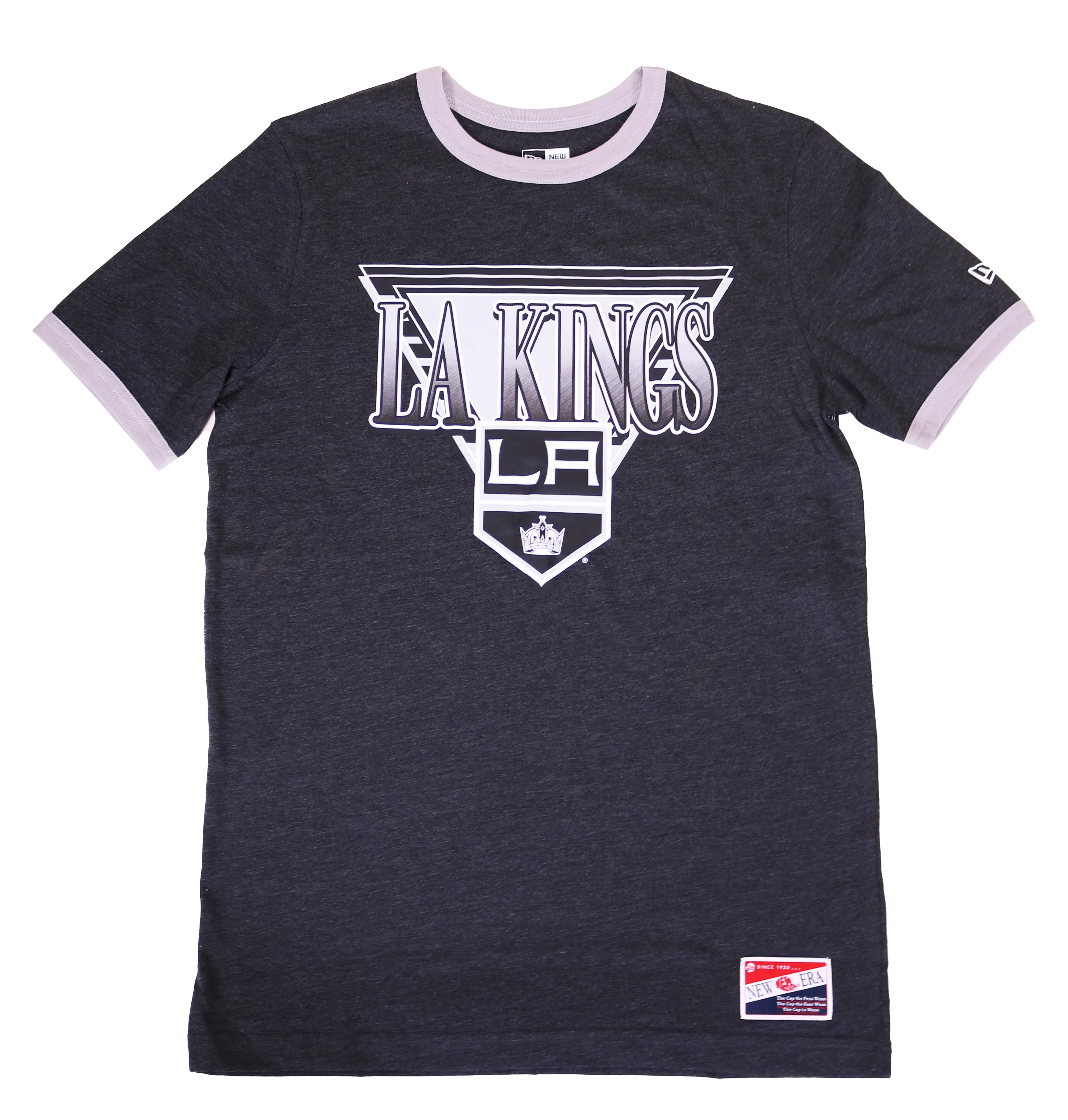 Kings New Era Throwback Tri-Center Gray T-Shirt