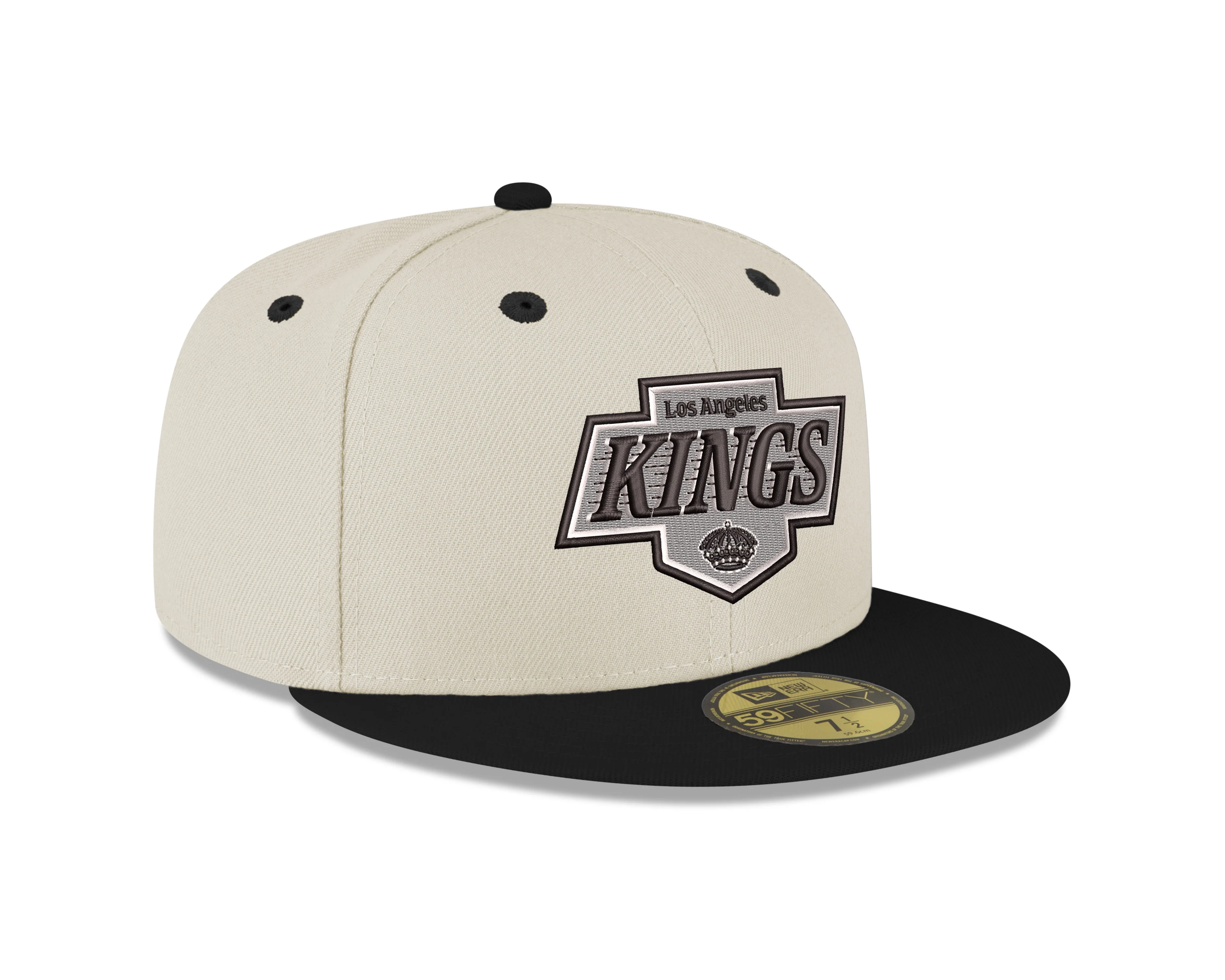 LA Kings New Era Two Tone Chrome Primary Logo 5950 Fitted Hat - Image 2