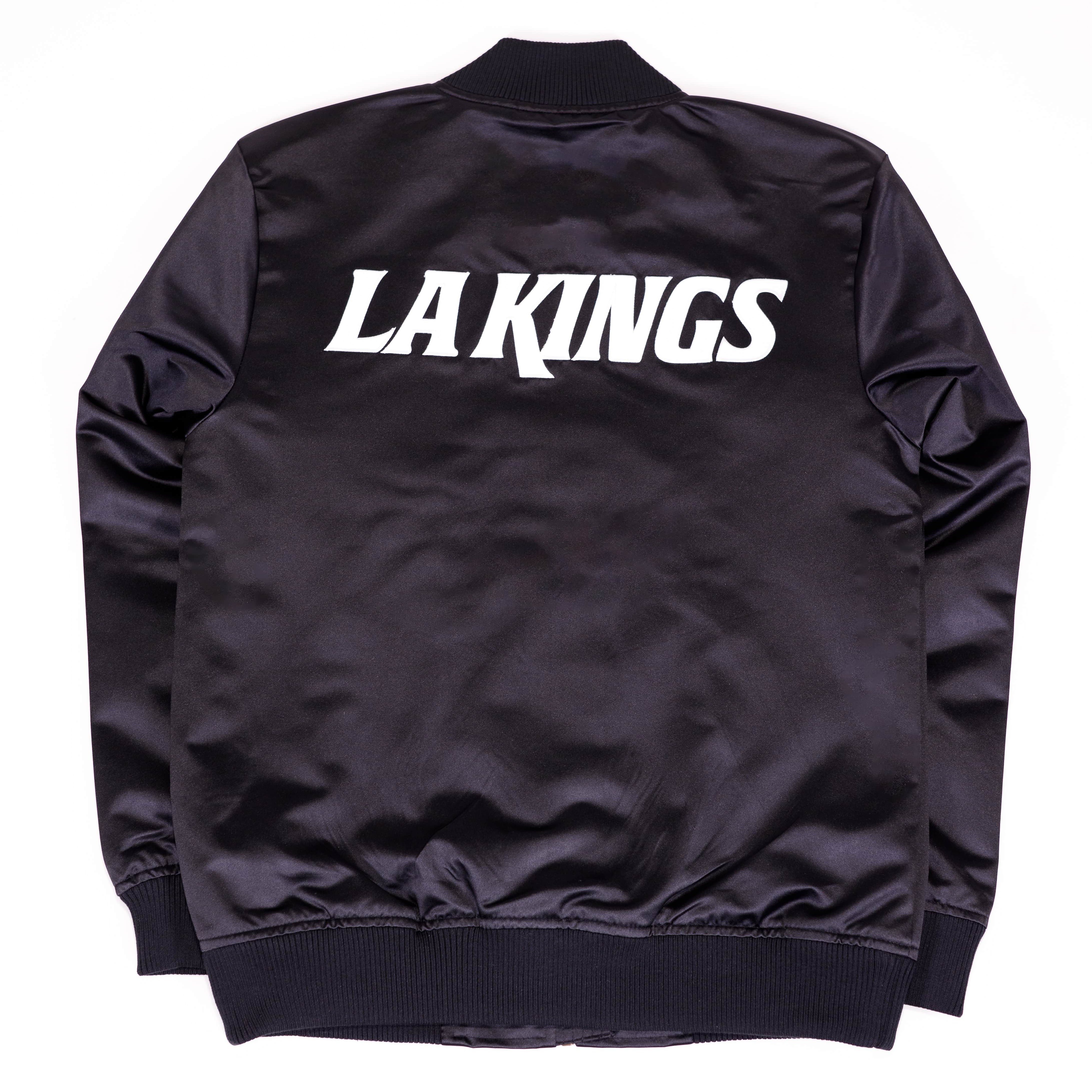 LA Kings Satin Bomber Shield Logo Jacket - Image 2