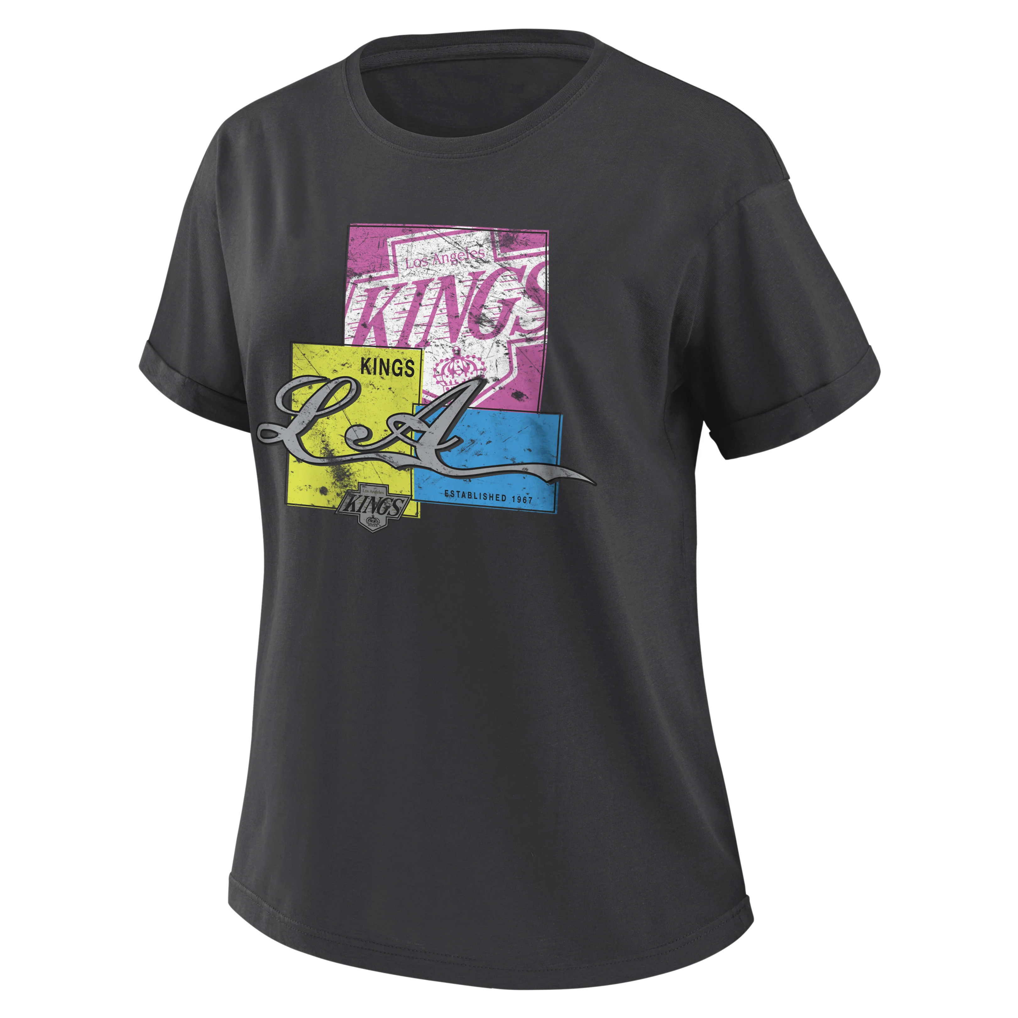 LA Kings wEAr by Erin Andrews Boyfriend Short Sleeve Tee - Image 3