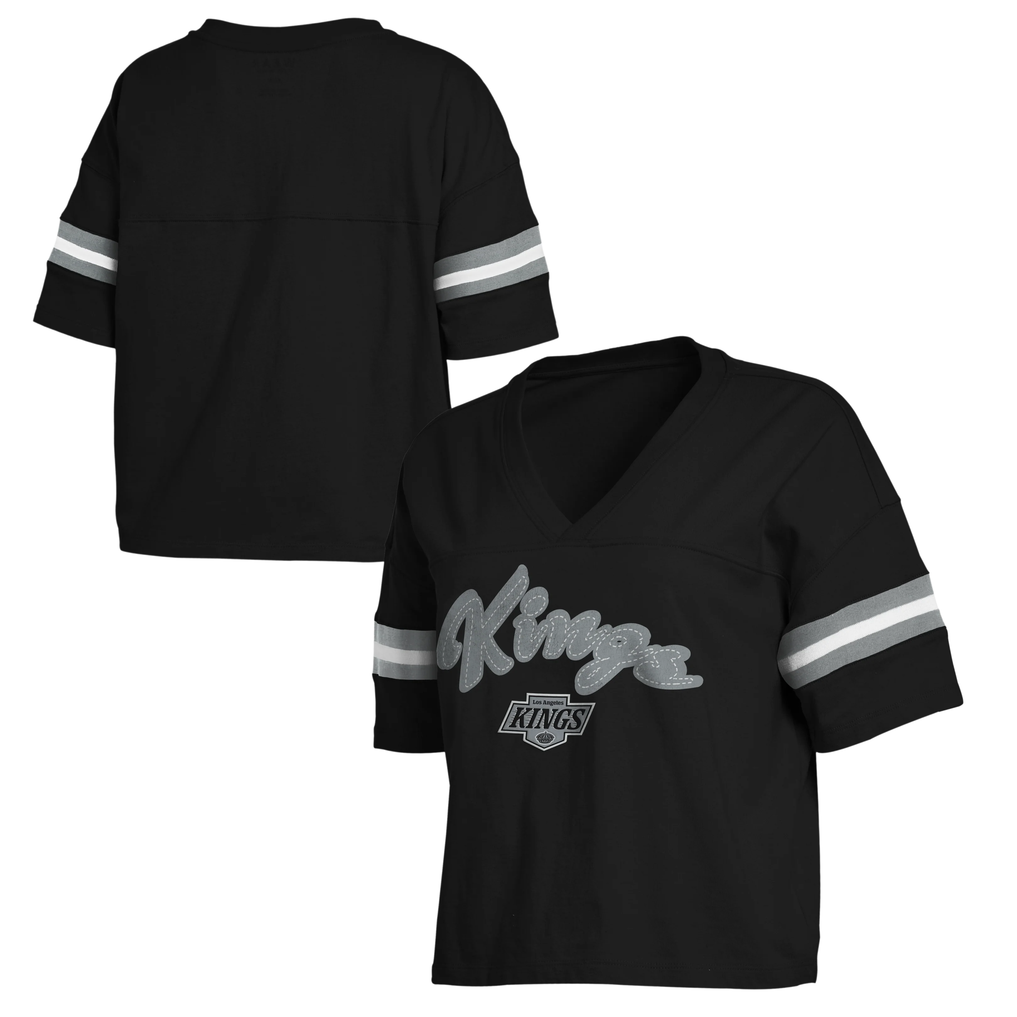 KINGS WEAR BY ERIN ANDREWS COLOR BLOCK V-NECK T-SHIRT