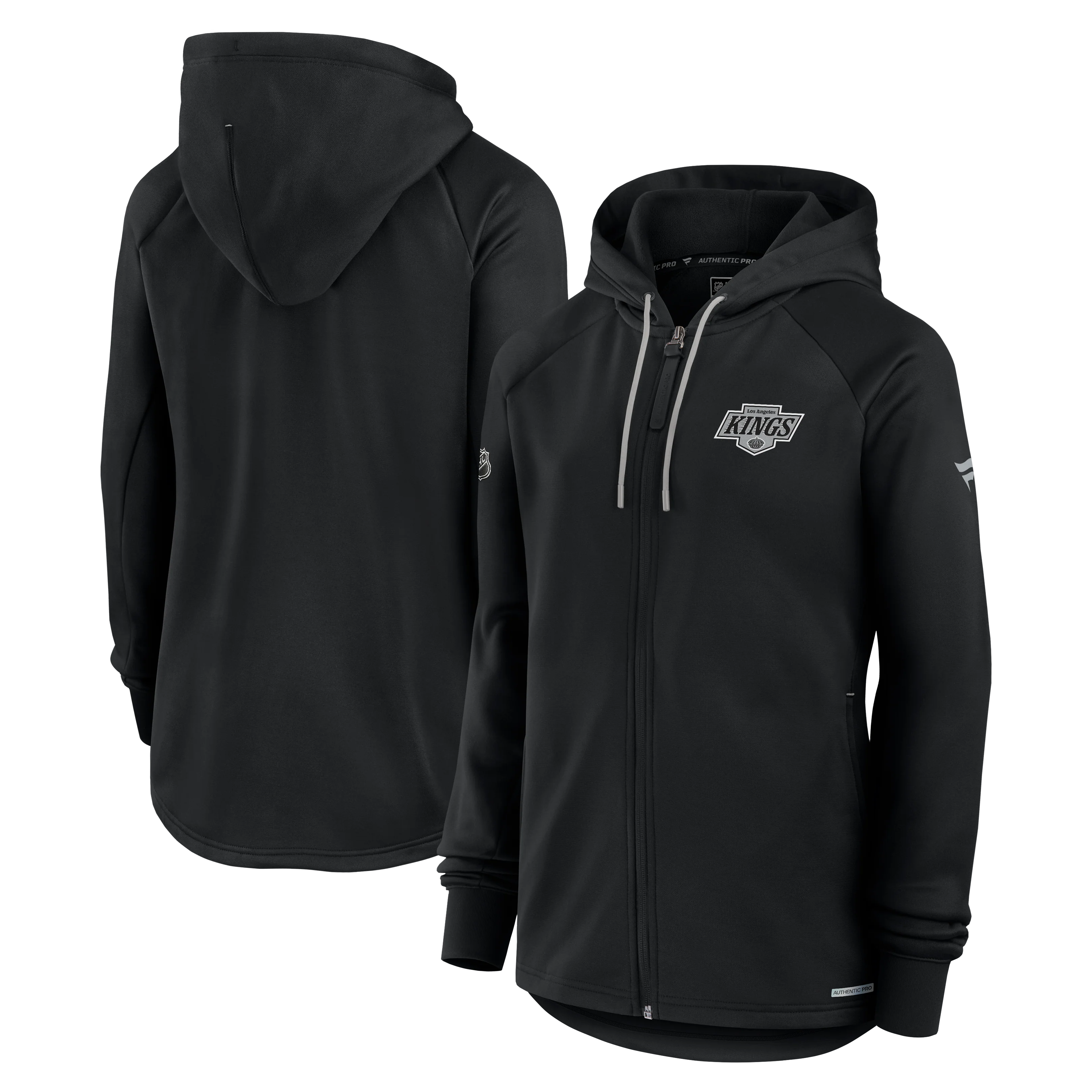 LA KINGS WOMENS AUTHENTIC PRO RINK FULL ZIP FLEECE JACKET