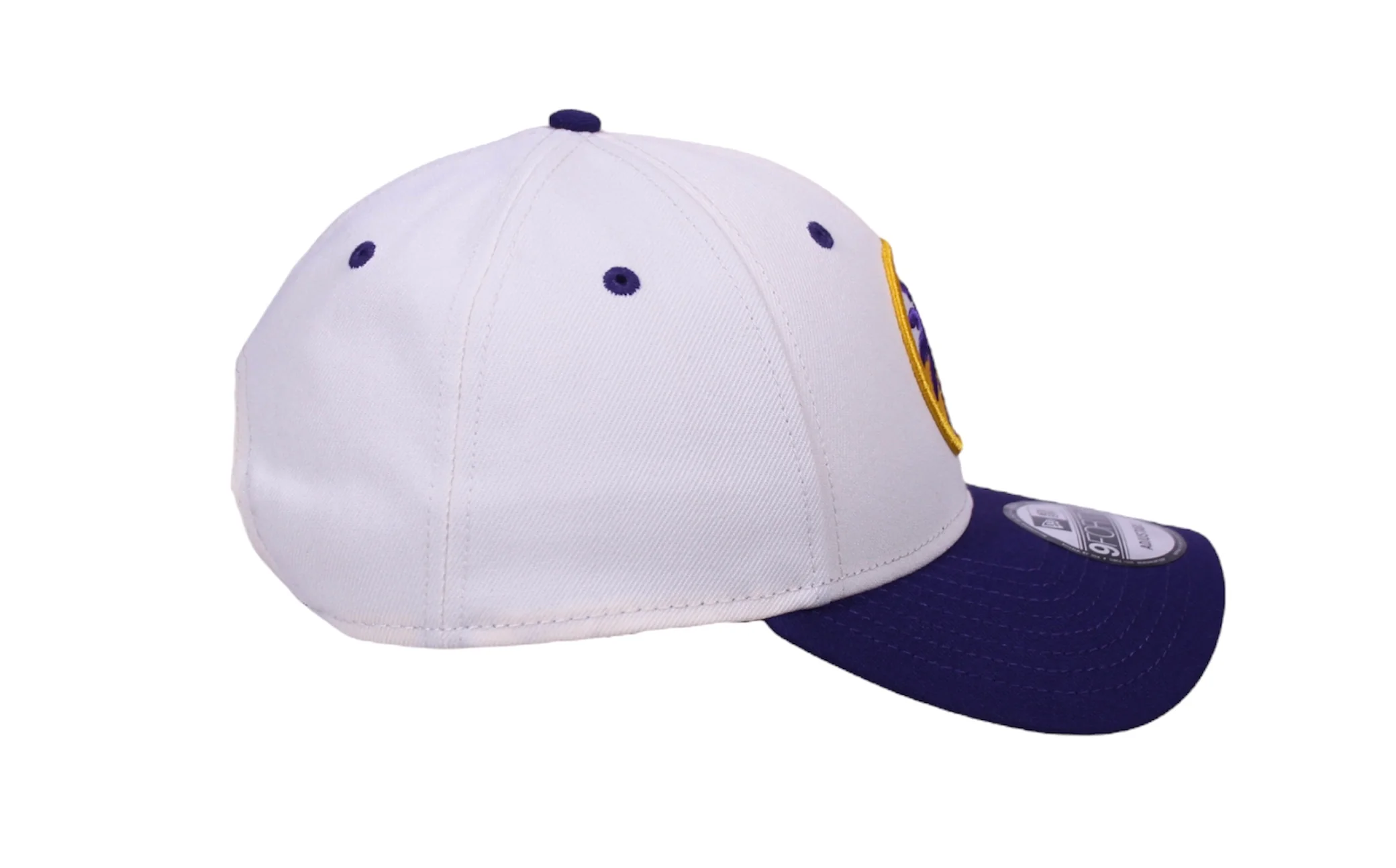 LA Sparks New Era Off-White/Purple 940 Snapback Hat - Image 3