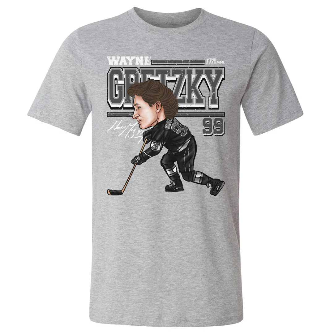 Wayne Gretzky Los Angeles Cartoon WHT - Image 2